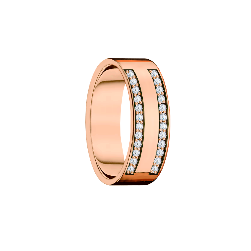 anel reto ouro rosa 6,0 mm