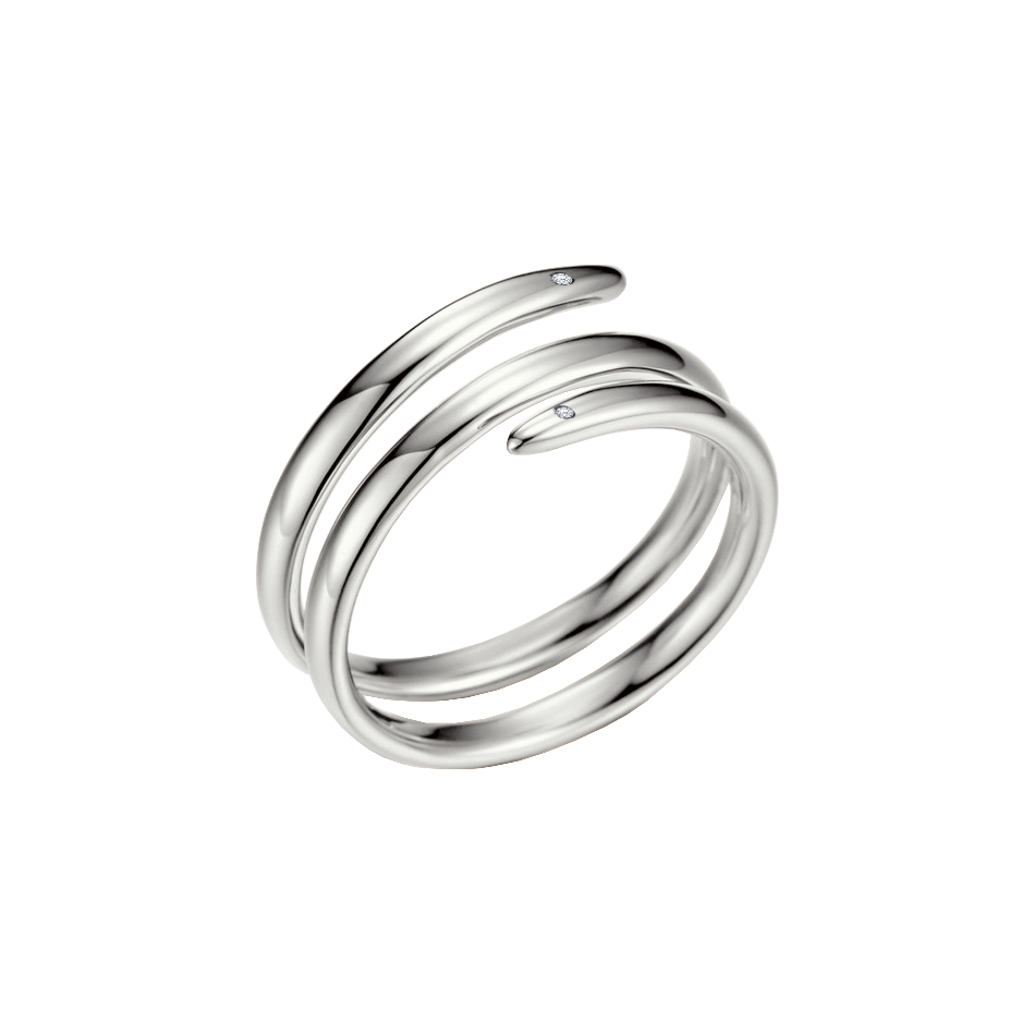 anel ouro branco espiral diamantes EFFORIA