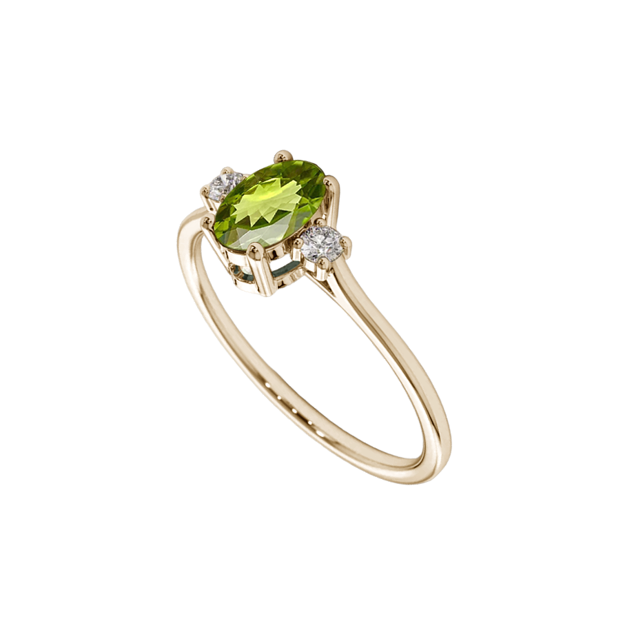 anel verde limao peridoto oval
