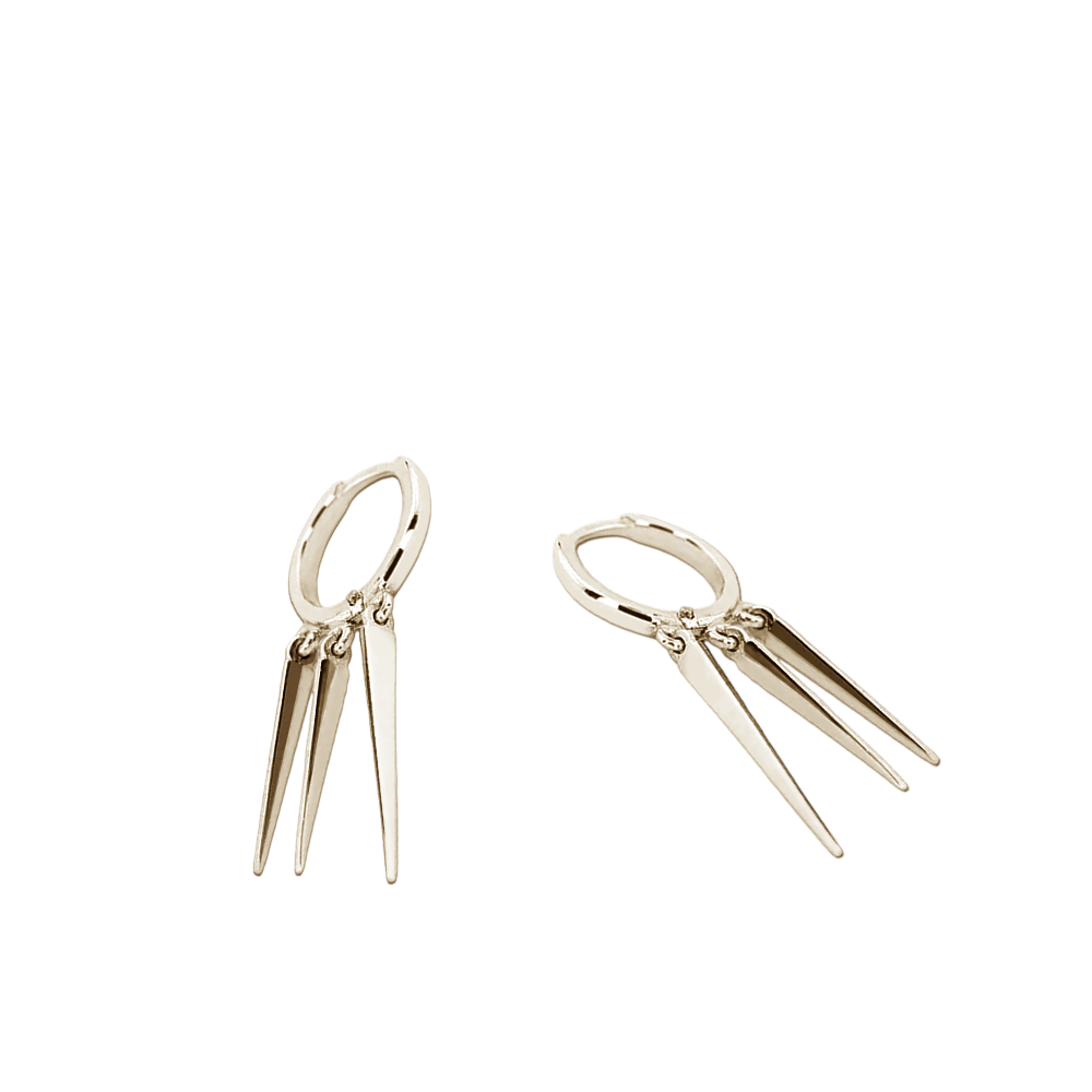 Brinco Argolas com Pingentes Stick, Ouro Sephia® - DISTRICT